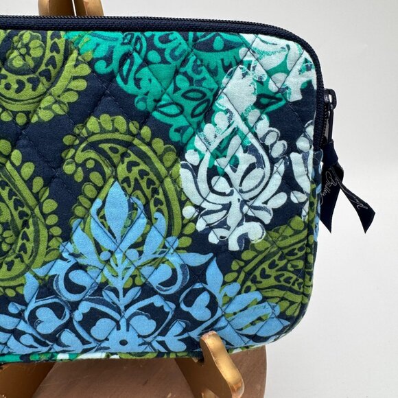 Vera Bradley Tablet Quilted Tablet Case w/Zipper 6” x 8.5” blue green turquoise - Picture 6 of 10